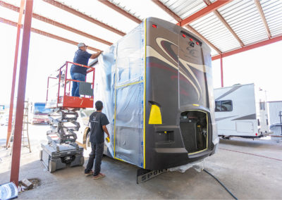 RV collision repair project