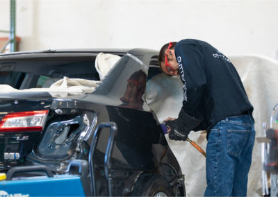 Auto body restoration project on a Toyota