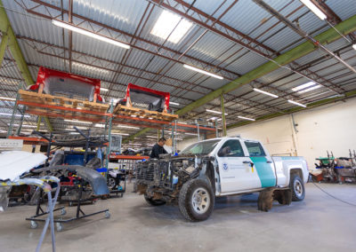 A U.S. Customs and Border Protection fleet vehicle maintenance